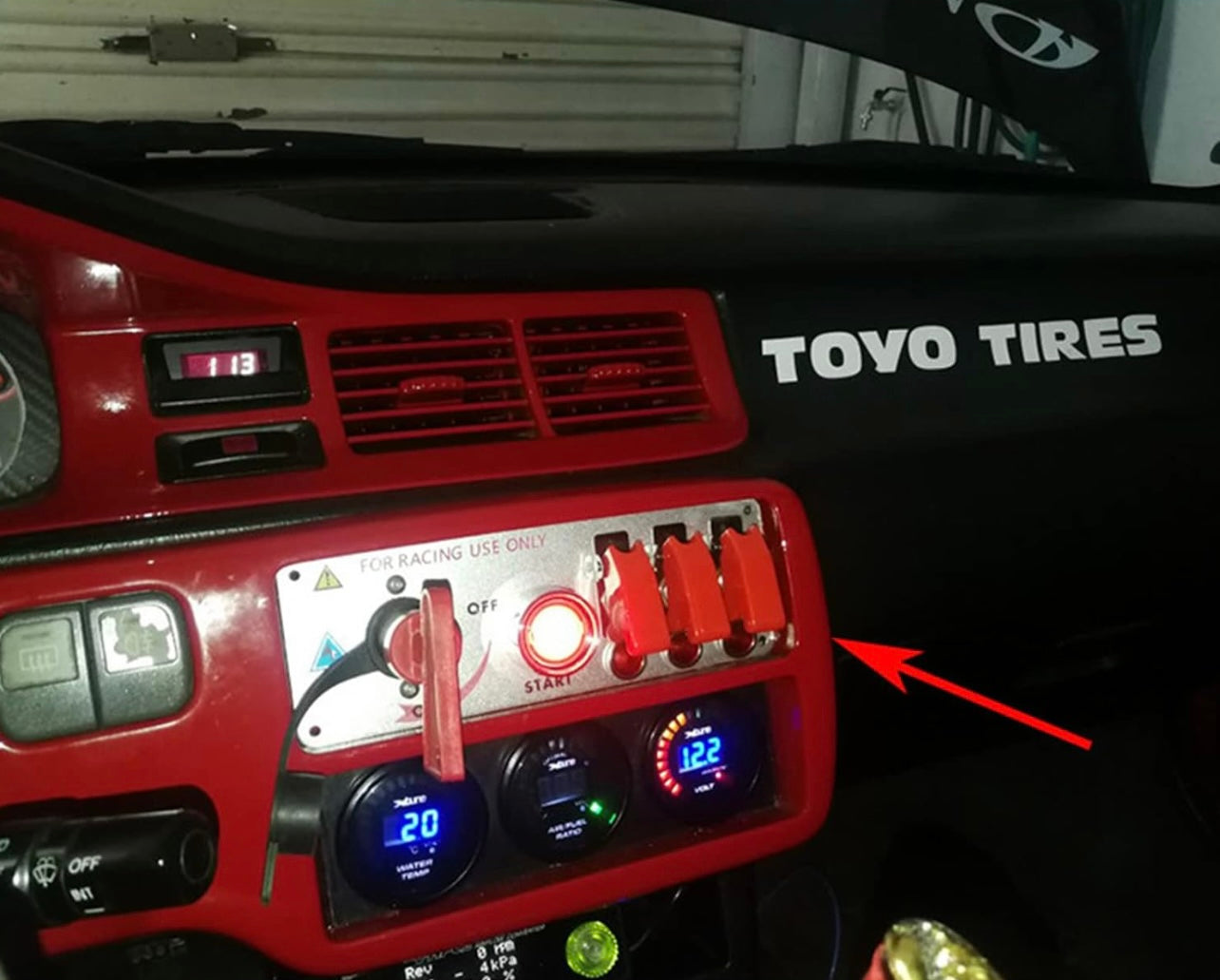 Zündschalter Panel 12V Racing