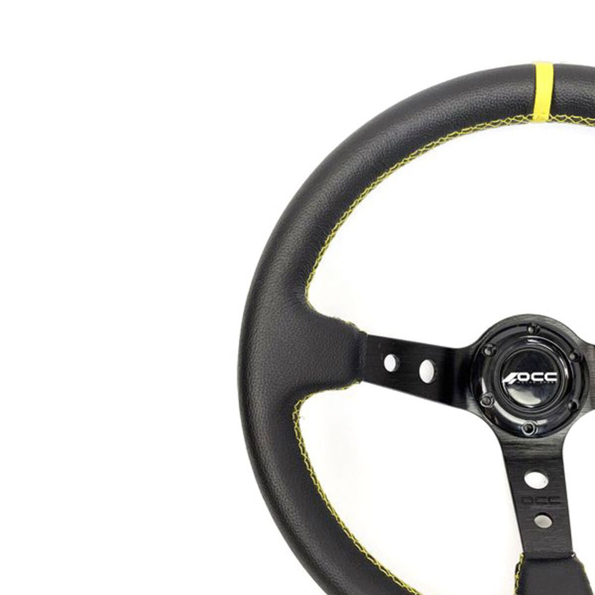 Racing Steering Wheel OCC Motorsport Track Black Leather-2