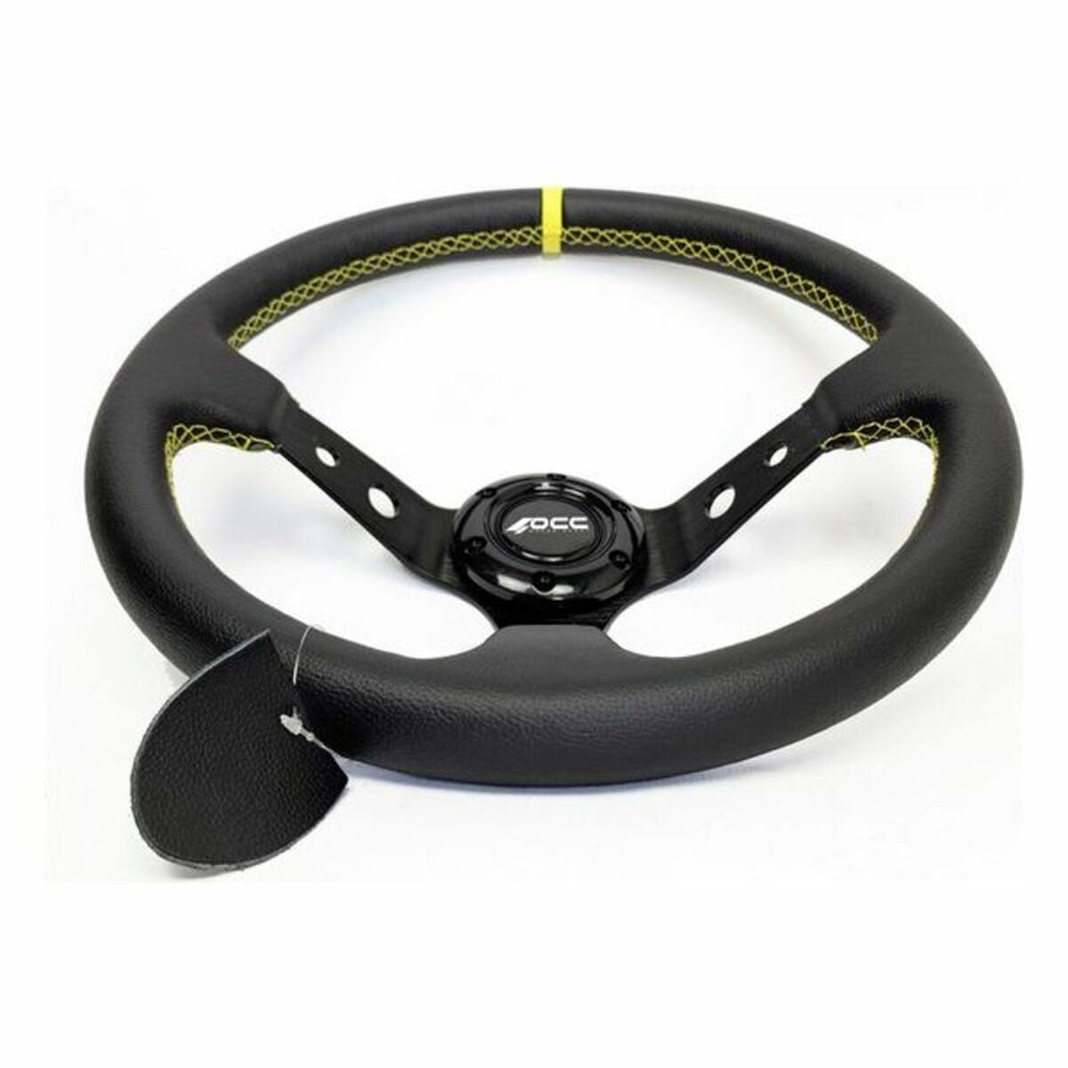 Racing Steering Wheel OCC Motorsport Track Black Leather-1