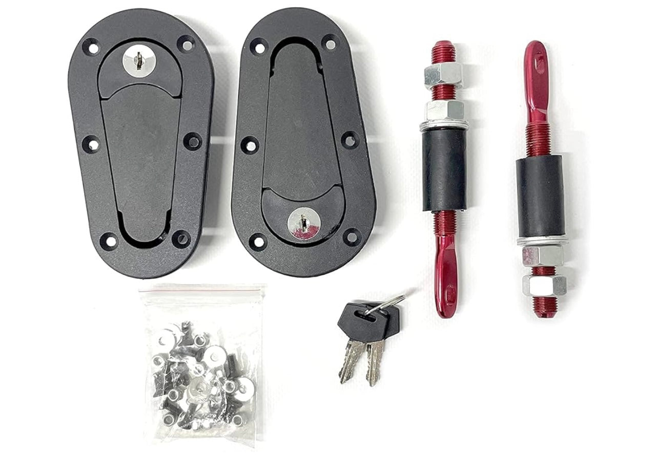 SCHWARZES KIT VERSCHLUSS DER MOTORHAUBE